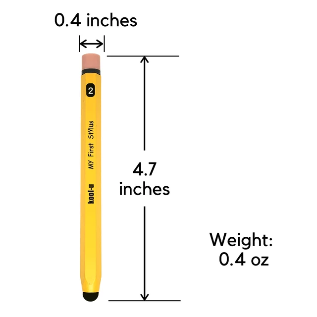 Alt view image 3 of 7 - Stylus Pens for Kids, Hexagon Shaped Like a Real Pencil, Compatible with All Touch Screen Devices - Apple IPAD, iPhone, Samsung Galaxy Tab,Fire - 2 Pack