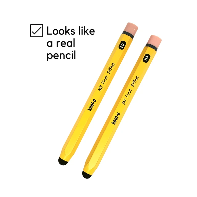 Alt view image 4 of 7 - Stylus Pens for Kids, Hexagon Shaped Like a Real Pencil, Compatible with All Touch Screen Devices - Apple IPAD, iPhone, Samsung Galaxy Tab,Fire - 2 Pack