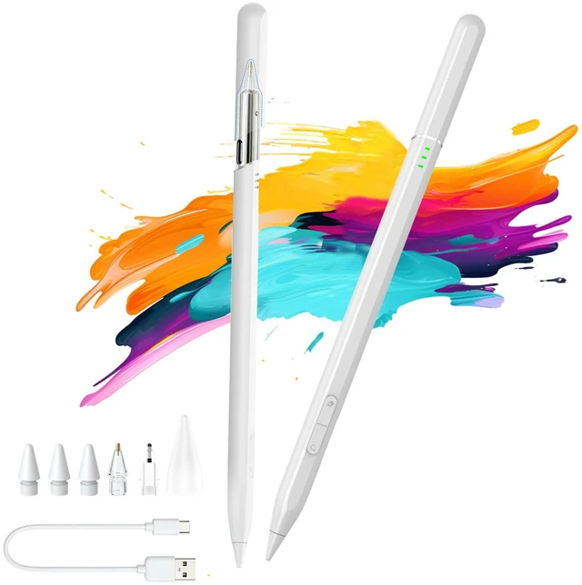 Main image of Stylus Pen for iPad 2018-2026 Fast Charge Tilt Sensitivity Palm Rejection | Bluetooth Shortcut, Hidden Charge Port, Cap with Built-in Tip Holder, Silent Repalcement Tip, USB C Pencil for iPad A16