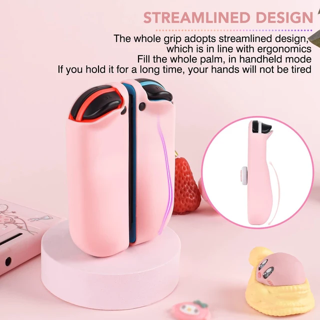 Alt view image 5 of 7 - Cute Dog Switch Protective Case Dockable Soft Silicone Shell Shockproof Scratch Resistant Cover Joy Con Skin with 4PCS Lovely Thumb Grips Caps