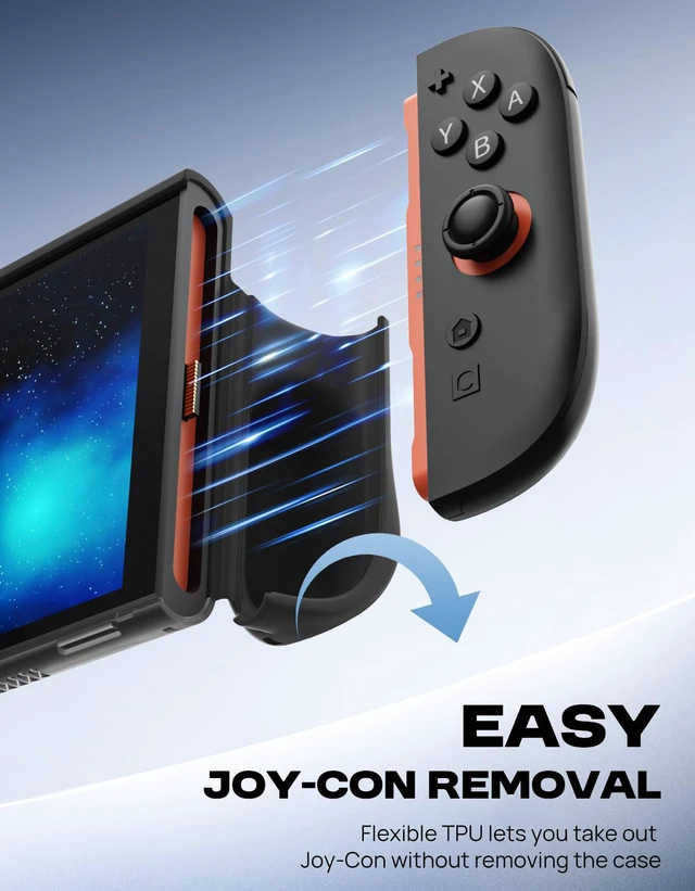 Alt view image 3 of 7 - Dockable Case Compatible with Nintendo Switch 2 & Kickstand | TPU Protective Case, Quick-Release JoyCon Design, Slim Ergonomic Grip, Shock & Scratch Resistant, Reserved Kickstand Cutout