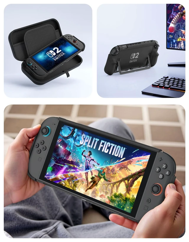 Alt view image 7 of 7 - Dockable Case Compatible with Nintendo Switch 2 & Kickstand | TPU Protective Case, Quick-Release JoyCon Design, Slim Ergonomic Grip, Shock & Scratch Resistant, Reserved Kickstand Cutout