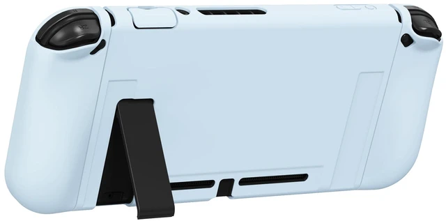 Alt view image 7 of 7 - ZealProtect Soft Protective Case for Nintendo Switch, Flexible Joycon Cover Slim Cover for Nintendo Switch with Screen Protector & Thumb Grips & Direction Button Caps - Sky Blue