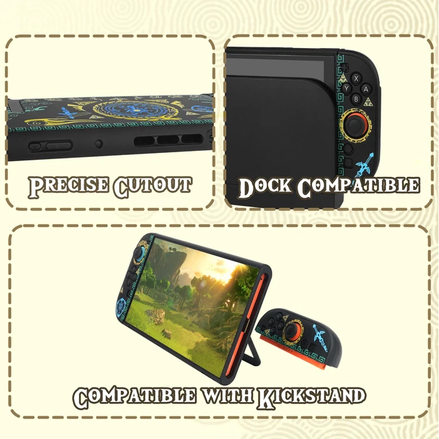 Alt view image 4 of 5 - Protective Case for Switch 2, Hard PC & Dockable Protective Case Compatible with Switch 2, Anti-Scratch and Shock-Absorption Cover Skin, Black