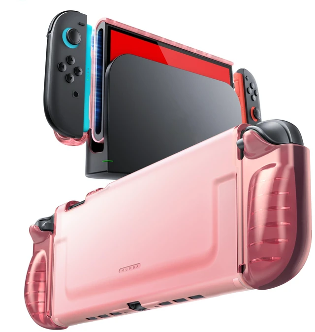 Main image of Dockable Clear Case for Nintendo Switch 2 2025, Crystal Protective Cover with Quick-Release Joy-Con Design and TPU Grip Compatible with New Nintendo Switch 2 7.9 Inch Console (Pink)
