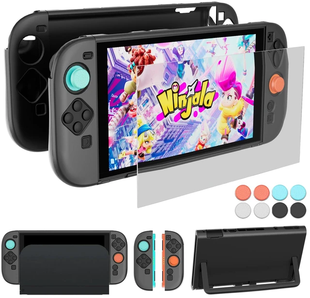 Main image of Protective Case for Nintendo Switch 2(2025) Dockable, Upgrade Black Hard Shell for Switch 2 Case Accessories, Scratch & Shock Protection Cover for Joy con 2 with Screen Protector,8 Thumb Grip