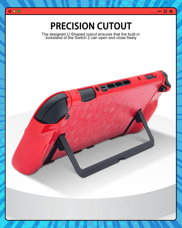 Alt view image 6 of 7 - Slim Cover for Nintendo Switch 2 case, Joy-Con split design, Hard Slim Lightweight Anti-Scratch Full Protective Dockable Switch 2 Controller Case Shockproof Non-Slip for Switch 2 Accessories