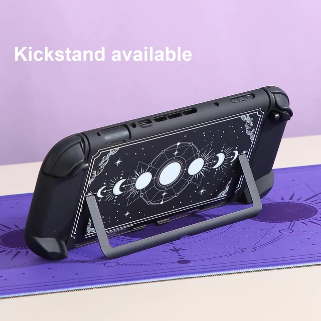 Alt view image 6 of 7 - Protective Case for Switch 2, Cover Skin Dock Case for Nintendo Switch 2 2025 Console Joycon Controller Black Moon Phase Hard PC Slim Dockable Shell Kawaii Gaming Protector Accessories
