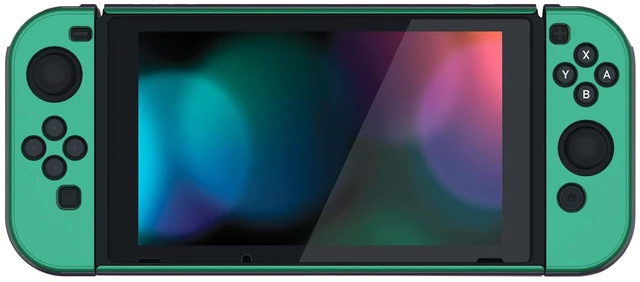Alt view image 5 of 7 - Ergonomic Grip Case for Nintendo Switch, Upgraded Protective Hard Case Protector for Switch - Shock-absorbent Anti-Scratch Dockable Durable Cover Game Accessories, Chameleon Green Purple