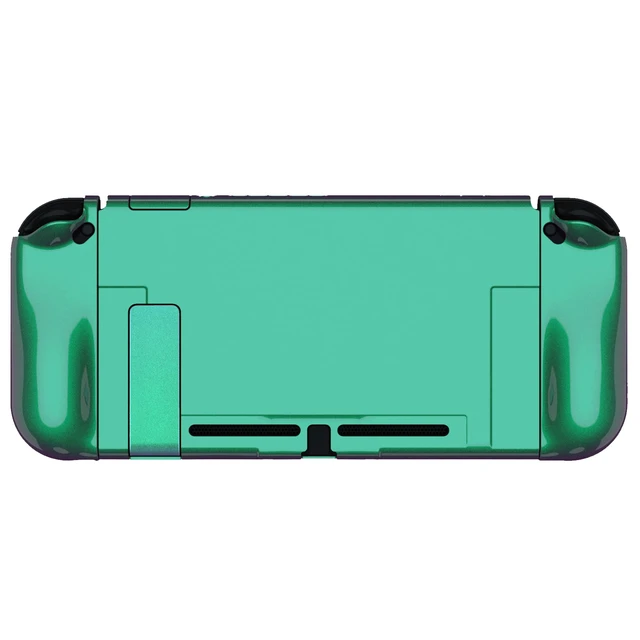 Alt view image 6 of 7 - Ergonomic Grip Case for Nintendo Switch, Upgraded Protective Hard Case Protector for Switch - Shock-absorbent Anti-Scratch Dockable Durable Cover Game Accessories, Chameleon Green Purple