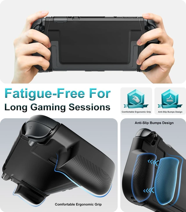 Alt view image 2 of 7 - TPU Grip Dockable Case for Nintendo Switch 2 2025, Black | Protective Cover, Ergonomic Design for Switch 2 Console & JoyCon, Precise Cutouts, Shock-Absorption Anti-Scratch