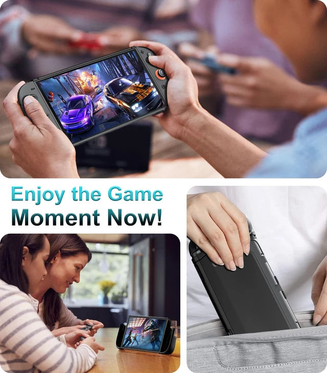 Alt view image 6 of 7 - TPU Grip Dockable Case for Nintendo Switch 2 2025, Black | Protective Cover, Ergonomic Design for Switch 2 Console & JoyCon, Precise Cutouts, Shock-Absorption Anti-Scratch