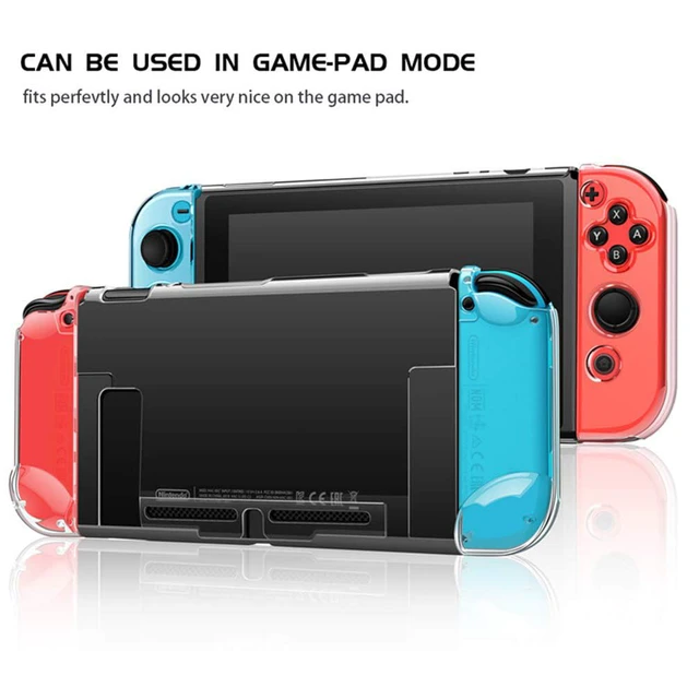 Alt view image 5 of 7 - Dockable Clear Case for Nintendo Switch, 3 in 1 Protective Case Cover for Nintendo Switch and JoyCon Controller with Clear Grip Cover Shock-Absorption(Crystal Clear,NOT for Switch OLED)