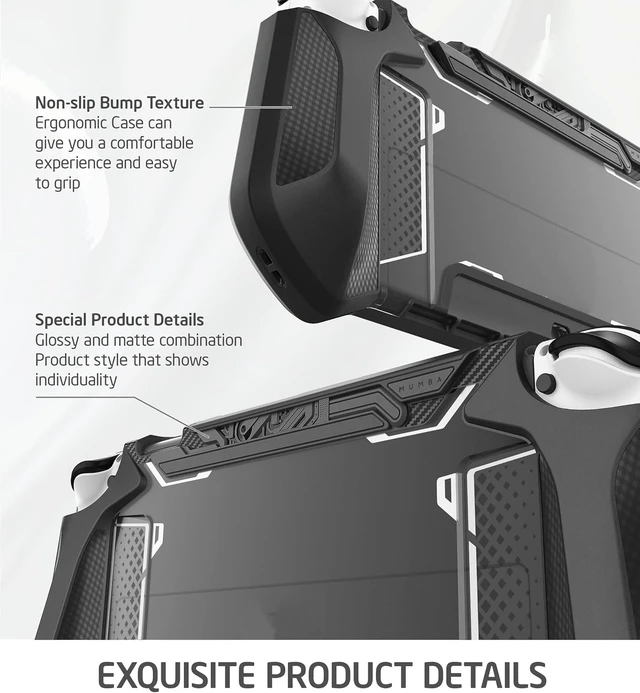 Alt view image 6 of 7 - Dockable Case for Nintendo Switch OLED 2021, Blade Series TPU Grip Protective Cover Accessories Compatible with 7 Inch and Joy-Con Controller (Black)