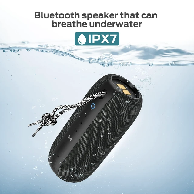 Alt view image 4 of 7 - S320 Bluetooth Speaker, 40W True Wireless,360° Stereo Sound Effect,IPX7 Waterproof, 32 Hour Playing Time,Suitable for Outdoor Portable Speaker,Black