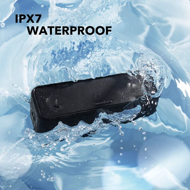 Alt view image 4 of 7 - Anker 3 Portable Bluetooth Speaker, IPX7 Waterproof, 24H Playtime | PartyCast, BassUp, Custom EQ App, Pure Titanium Diaphragm Drivers- for Home, Shower, Outdoor, and Beach