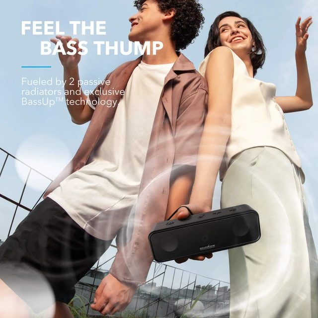 Alt view image 7 of 7 - Anker 3 Portable Bluetooth Speaker, IPX7 Waterproof, 24H Playtime | PartyCast, BassUp, Custom EQ App, Pure Titanium Diaphragm Drivers- for Home, Shower, Outdoor, and Beach
