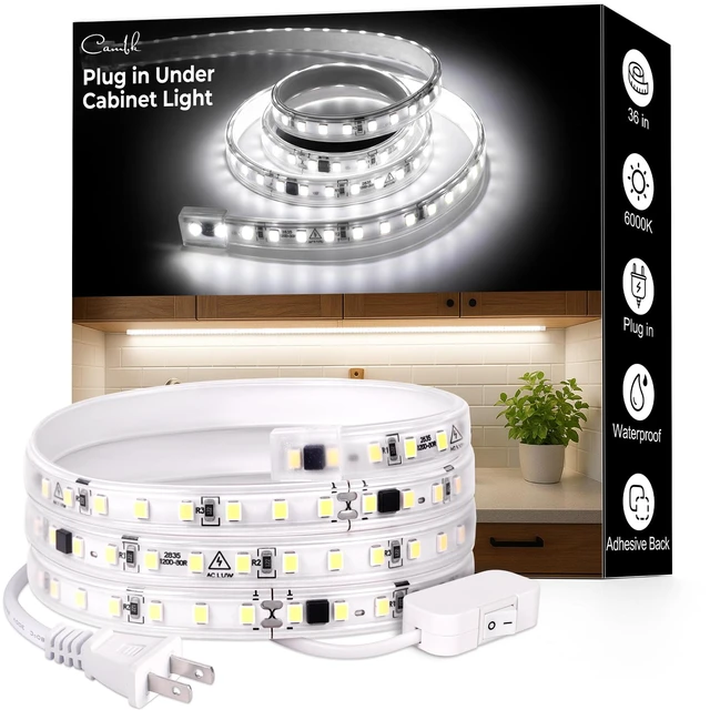 Main image of 36inch Plug in Under Cabinet Lighting Strip for Kitchen