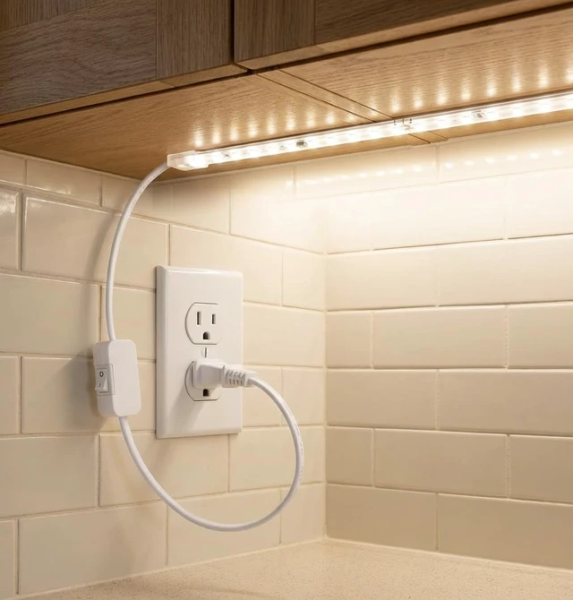 Alt view image 5 of 7 - 36inch Plug in Under Cabinet Lighting Strip for Kitchen