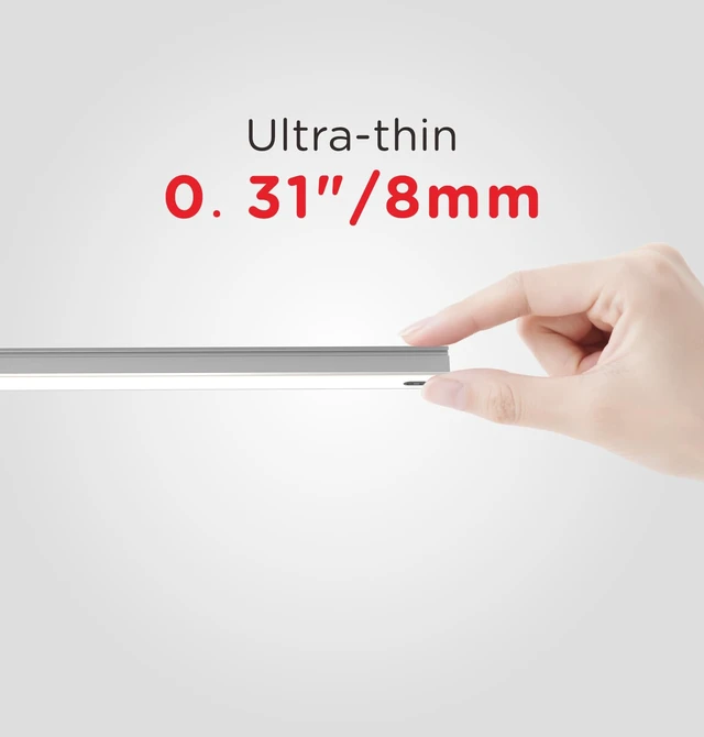Alt view image 4 of 7 - Hand Wave Under Cabinet LED Lighting Plug in, 10 Inch 3 Pcs Dimmable Linkable Ultra Thin Aluminum Alloy Housing, 4000K Natural White Motion Sensor Counter Lights for Kitchen, Shelf, Cupboard
