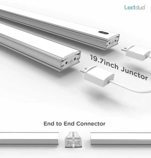 Alt view image 5 of 7 - Hand Wave Under Cabinet LED Lighting Plug in, 10 Inch 3 Pcs Dimmable Linkable Ultra Thin Aluminum Alloy Housing, 4000K Natural White Motion Sensor Counter Lights for Kitchen, Shelf, Cupboard