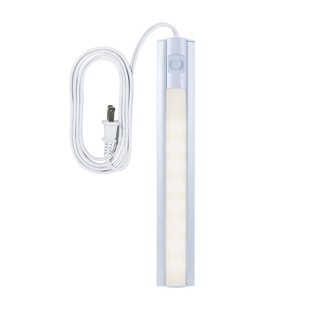 Alt view image 2 of 7 - 10 Inch LED Premium Under Cabinet Light Fixture, Plug-In, Bright White 3000K, 275 Lumens, Plastic Housing, On/Off Switch, Perfect for Kitchen, Home Office, Garage, Workbench & more, 26534