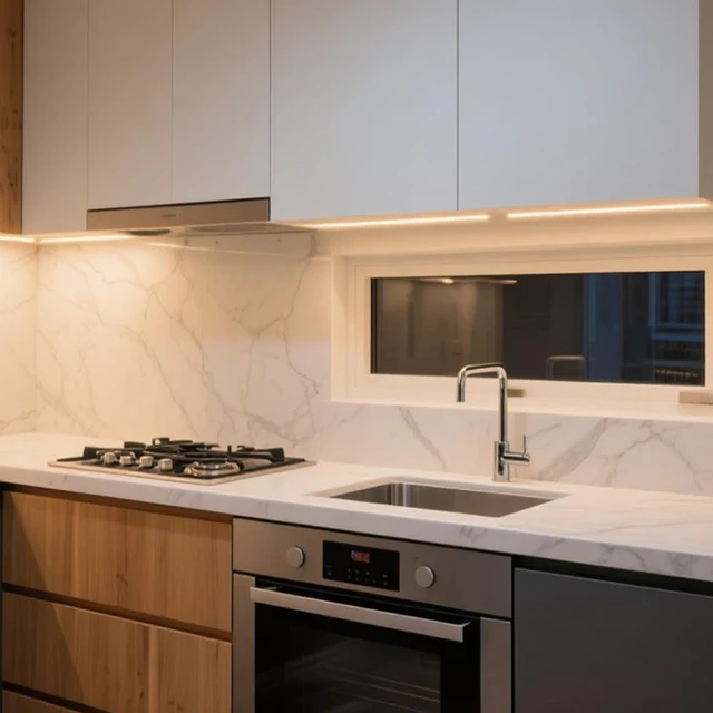 Alt view image 7 of 7 - Under Cabinet Lighting Plug in. 3 PCS 12 Inches Likable Slim Bright Light Bars. Dimmable 14W Under Cabinet Lights for Kitchen Over Counter Coffee Station Shelf Closets Warm White 3000K
