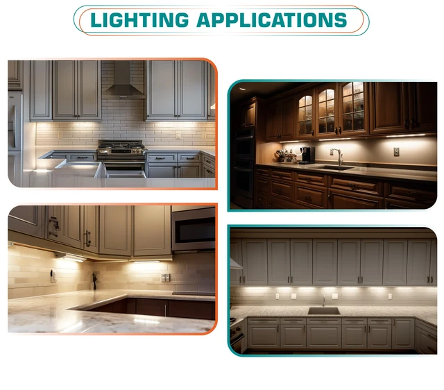 Alt view image 7 of 7 - Under Cabinet LED Bar 12inch, Single Counter Light for Kitchen Shelf Cupboard, Display Cases Back Lighting, Closet Light, 120V Wall Plug in, On Off Switch, 2 Bars, Daylight