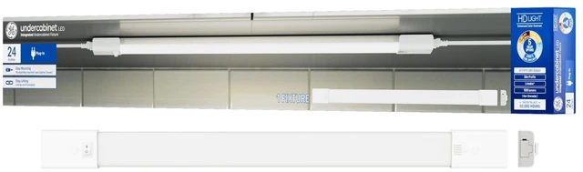 Main image of LED HD+ Undercabinet Light Fixture, Linkable Integrated Slim Profile Fixture for Kitchens, High Definition Light in 5 Color Temperatures, Plug-In, 24in (1 Pack)