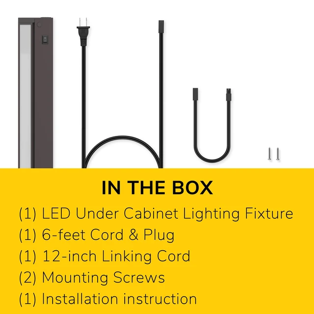 Alt view image 5 of 7 - 16-Inch Plug-in Swivel LED Under Cabinet Light, 2-CCT, Bronze | 2700K warm white/4000K bright white, dimmable. Model: IN-0109-4-BZ