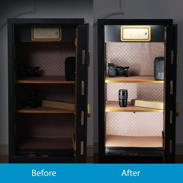 Alt view image 6 of 7 - LED Safe Lighting Kit Plug in. Door Control Activated. 5000K | 6 Slim 12 inch Light Bars. Linkable Extendable for Gun Safe, Closet, Tool Box, in-Cabinet Under Counter Pantry. Daylight