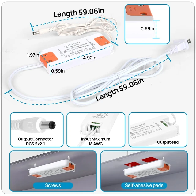 Alt view image 6 of 7 - Under Cabinet Lighting Kit Plug in 21W 3000K Dimmable with Remote | 1 Remote Controls Multiple Light Kits Synchronously. For Kitchen Under Above Cabinets Counters Shelf Display Warm White 3000K