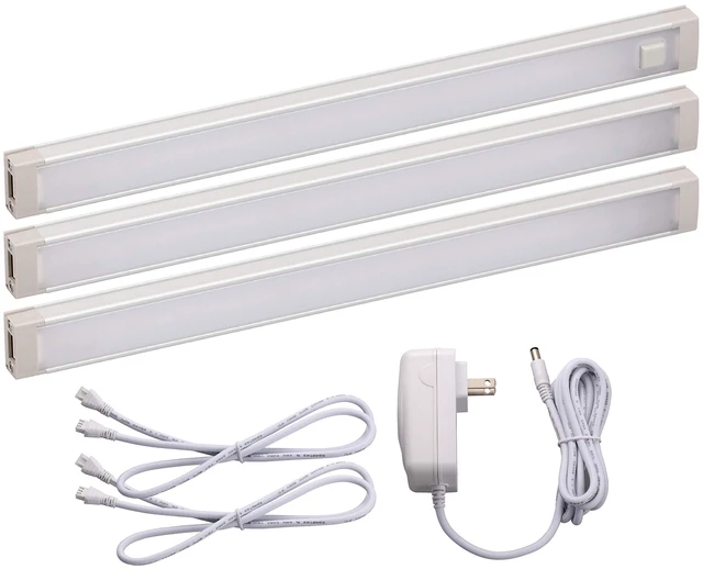 Main image of Under Cabinet Lighting Kit, 3-Bars, 9 Inches Each, DIY Tool-Free Installation, Warm White, 2700K, 1080 Lumens, 15 Watts, Home Accent (LEDUC9-3WK)