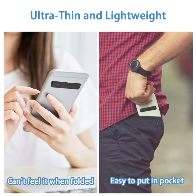 Alt view image 4 of 7 - 2 Pcs Ultra-Thin Invisible Phone Kickstand Metal Phone Holder | Adjustable Vertical and Horizontal Placement Phone Stand Kickstand Phone case Metal Kick Stand Compatible with Any Cellphone