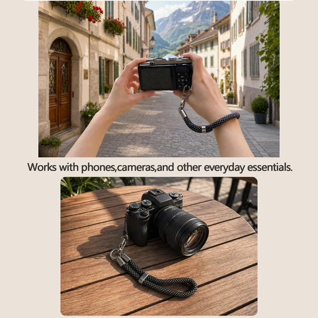 Alt view image 3 of 6 - phone wrist strap, Adjustable Cell Phone Lanyard Strap for Case | Charm Wrist Lanyard with Anti Theft phone Tether Tab, Secure Phone Strap for Daily Carry and Hands-Free Use(Black)