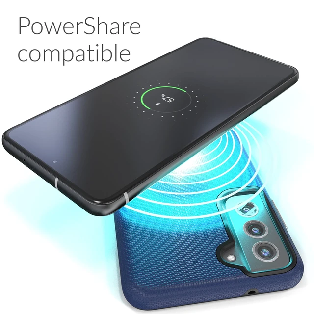 Alt view image 6 of 6 - Dual Guard for Samsung Galaxy S21 FE Case - Navy | Designed for the Samsung Galaxy S21 FE 5G (6.4 inch) with Wireless Charging Compatibility and a Textured Grip