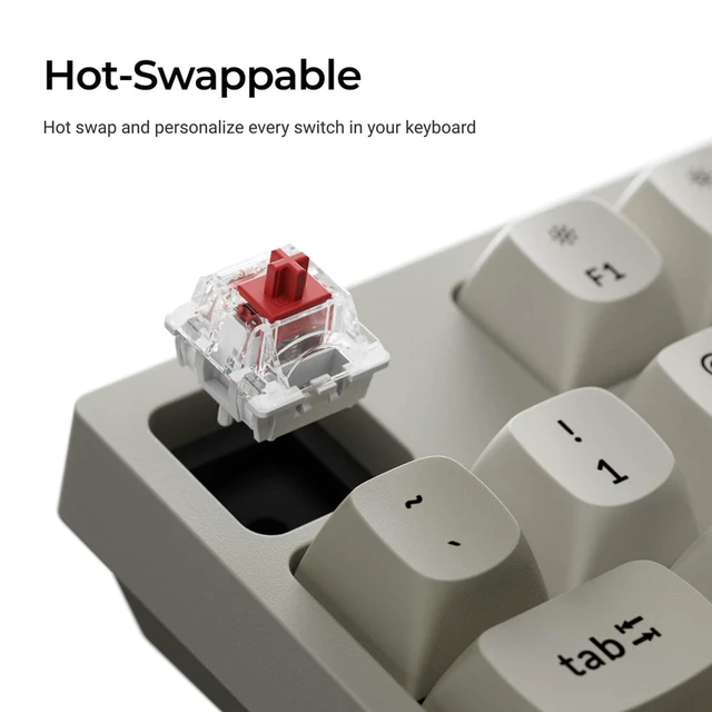 Alt view image 5 of 7 - C1 Pro 8K Wired TKL Custom Keyboard, RGB Backlight, Brown Switch | 8K Polling Rate, Hot-Swappable Keychron Apex Brown Switch, Launcher Support, PBT Keycaps Compatible for Mac Windows Linux