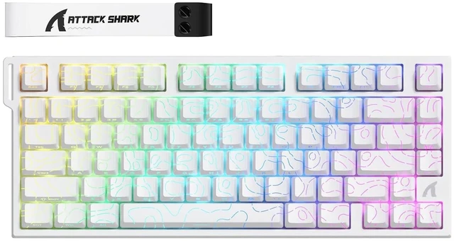 Main image of R82HE RT Wired RGB 8K Mechanical Gaming Keyboard-White Contour | TKL,NKRO,8Khz Polling,0.005mm RT Accuracy,256K Scan Rate,5 Layer Sound Damped,Hall Effect Magnetic Switch,Driver for PC Mac