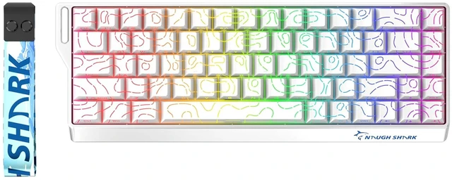 Main image of NaughShark NS68 65% Rapid Trigger Wired Gaming Keyboard | Side Printed Keycap, K8KHz Polling Rate 0.01mm RT, Snap Tap, Outemu Peach Crystal Magnetic Switch Hall Effect Keyboard