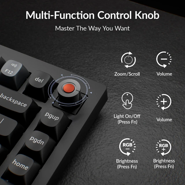 Alt view image 5 of 7 - V1 8K Custom Mechanical Keyboard, 75% Wired Layout, Ultra-Low Latency 8000Hz, QMK Programmable, Hot-Swappable Banana Switches, RGB, for Gamers and Typists, Compatible with Mac/Windows/Linux