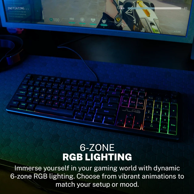 Alt view image 4 of 7 - Nightfall Gaming Keyboard, Wired, RGB, 104 Keys, Black