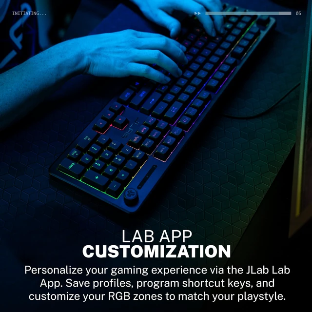 Alt view image 6 of 7 - Nightfall Gaming Keyboard, Wired, RGB, 104 Keys, Black