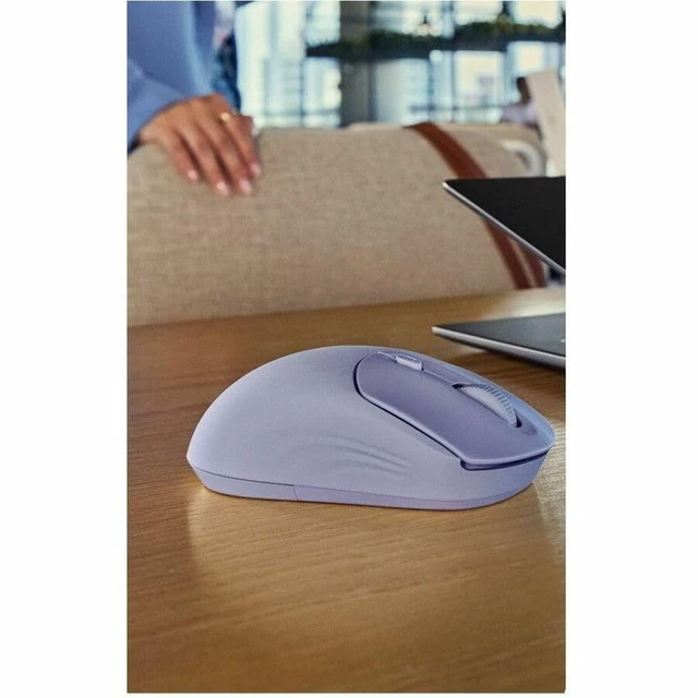 Alt view image 2 of 7 - 400 Quiet Wireless Mouse, Dual Bluetooth & 2.4GHz, Soft Silicone, Quiet Clicks, Microsoft Wheel, 24-Month Battery, 6000 DPI, Ambidextrous, Eco-Friendly Design, Multi-OS, Blue