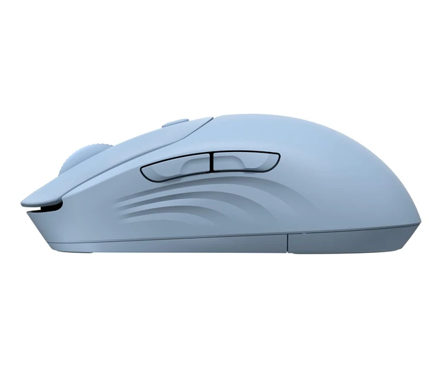 Alt view image 5 of 7 - 400 Quiet Wireless Mouse, Dual Bluetooth & 2.4GHz, Soft Silicone, Quiet Clicks, Microsoft Wheel, 24-Month Battery, 6000 DPI, Ambidextrous, Eco-Friendly Design, Multi-OS, Blue