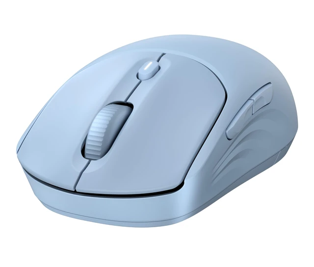 Alt view image 6 of 7 - 400 Quiet Wireless Mouse, Dual Bluetooth & 2.4GHz, Soft Silicone, Quiet Clicks, Microsoft Wheel, 24-Month Battery, 6000 DPI, Ambidextrous, Eco-Friendly Design, Multi-OS, Blue