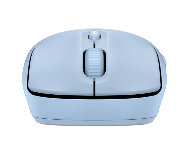 Alt view image 7 of 7 - 400 Quiet Wireless Mouse, Dual Bluetooth & 2.4GHz, Soft Silicone, Quiet Clicks, Microsoft Wheel, 24-Month Battery, 6000 DPI, Ambidextrous, Eco-Friendly Design, Multi-OS, Blue