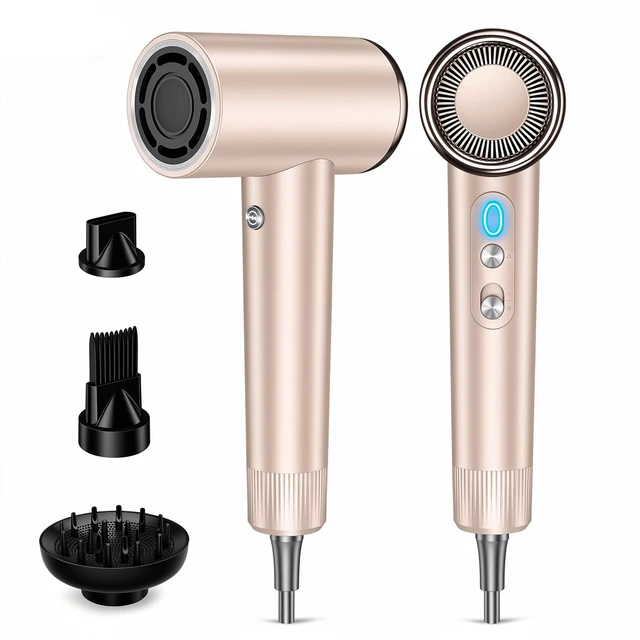 Main image of Mythsight High-Speed Ionic Hair Dryer with 3 Attachments | Magnetic Diffuser & Nozzle, Comb, 4 Heat Modes, 500 Million Negative Ions, Fast Drying, Frizz Control for All Hair Types