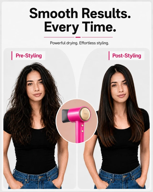 Alt view image 5 of 7 - Hair Dryer, High-Speed Blow Dryer with Magnetic Diffuser,1500 Watts | Magnetic Styling, Low Noise: Attach the diffuser in seconds for soft curls, while the under-60 dB motor makes drying quieter.