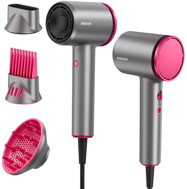 Main image of Hair Dryer, 110,000 RPM High-Speed Brushless Motor for Fast Drying | 1875W Plasma Blow Dryer with Comb, Diffuser & Concentrator for All Hair Types, 550 Million Ionic, Portable for Home, Gray
