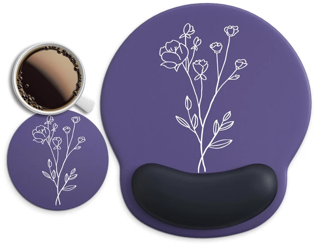 Main image of Ergonomic Mouse Pad with Wrist Rest Support,Gel Mouse Pads for Desk | Big Mousepad With Coaster Non-slip & Pain Relief for Computer, Home&Office Desk Decor